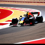 **

"A dramatic, dynamic shot of Max Verstappen in his Red Bull, leading Charles Leclerc in his Ferrari through a sharp corner at the Bahrain International Circuit. Bright sunlight, desert background, Arabic signage visible in the stands. Focus on the speed and intensity of the competition, conveying Red Bull's current dominance. Emphasize the vibrant colors of the cars and the heat haze."

**