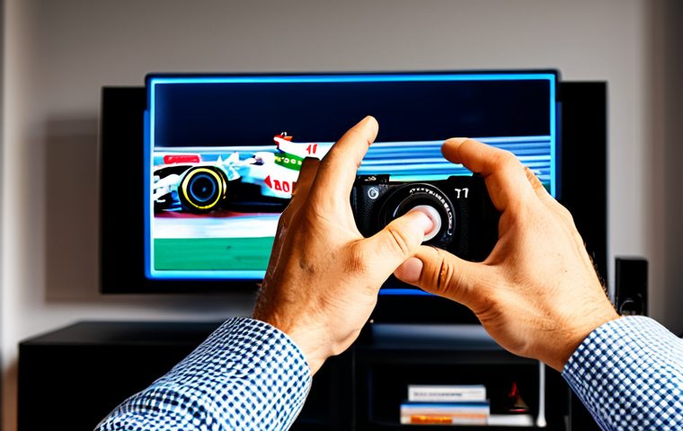 F1 TV Pro Experience**

"A motorsport enthusiast comfortably watching an F1 race on a large smart TV, displaying multiple camera angles and live telemetry data. Living room setting, warm lighting, modern décor. Fully clothed, relaxed pose, enjoying the race. Safe for work, appropriate content, professional, perfect anatomy, correct proportions, natural pose, well-formed hands, proper finger count, natural body proportions, high quality, professional photography."

**