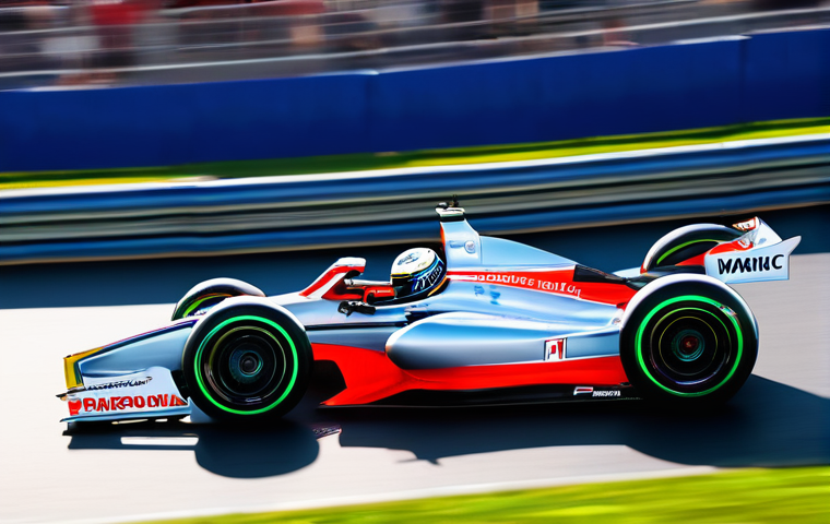 F1 시즌별 규정 변경 - **Prompt:** A state-of-the-art 2026 Formula 1 car, designed with a noticeably shorter wheelbase and ...