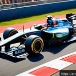 F1 레이싱 머신 페인트 공정 - A sleek Formula 1 race car coated with advanced nano-technology paint featuring an ultra-smooth surf...