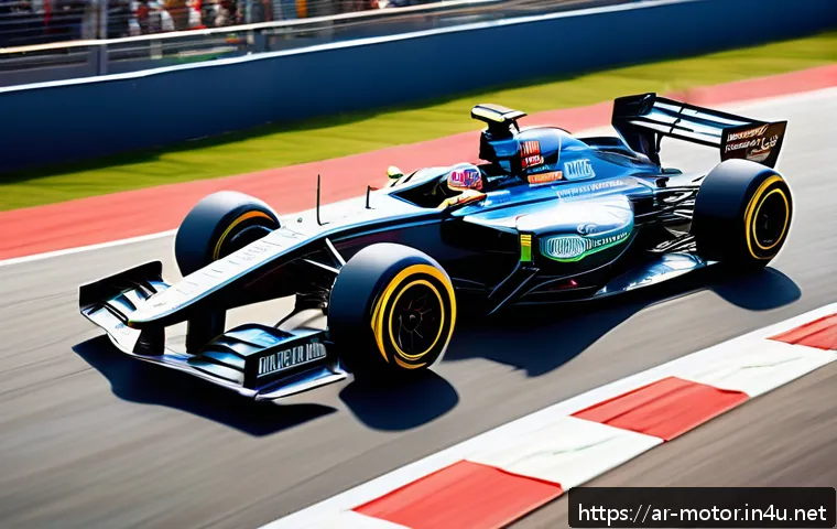 F1 레이싱 머신 페인트 공정 - A sleek Formula 1 race car coated with advanced nano-technology paint featuring an ultra-smooth surf...